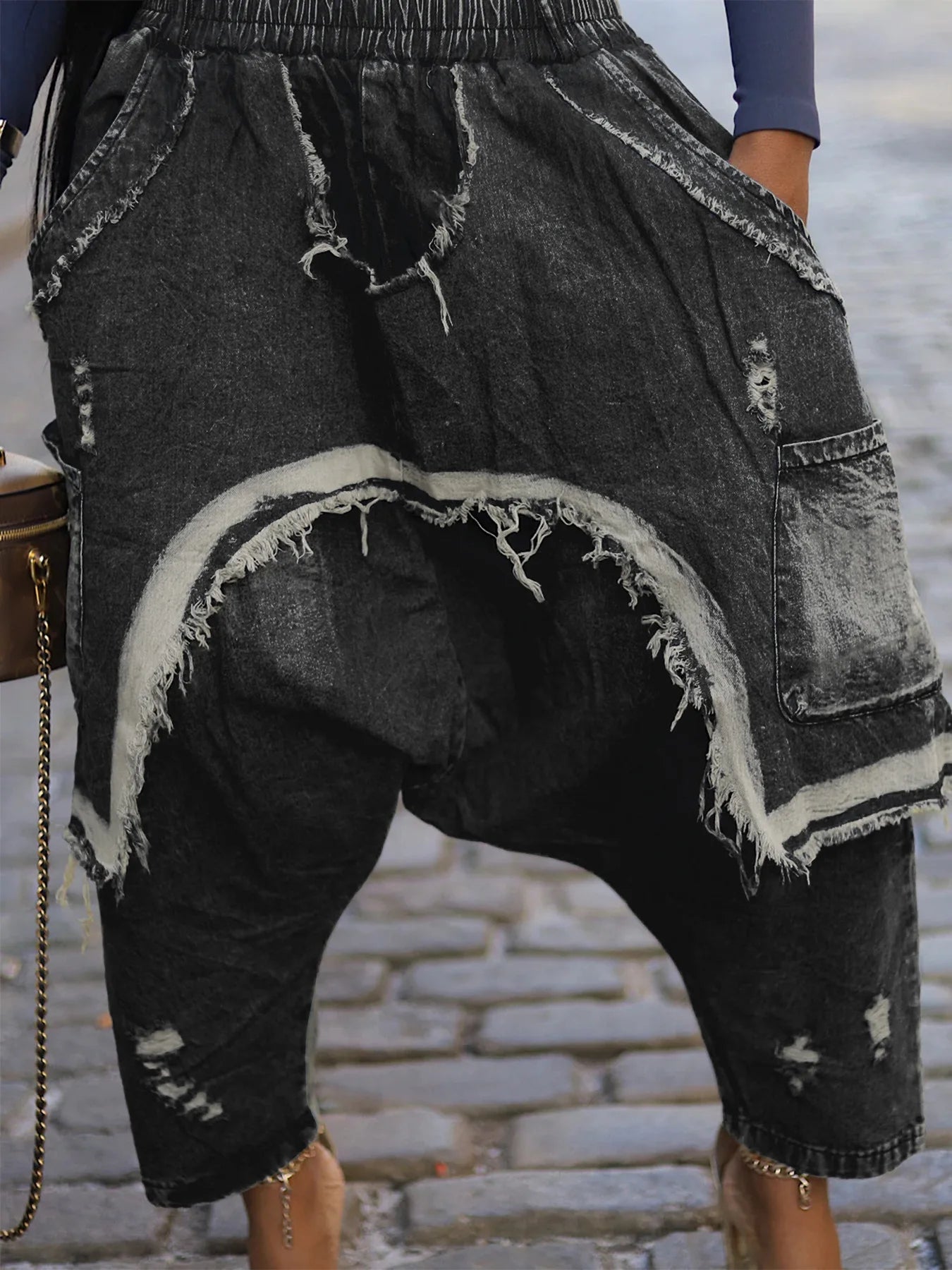 Spoken Dreams: Women's Harem Washed Denim Jeans