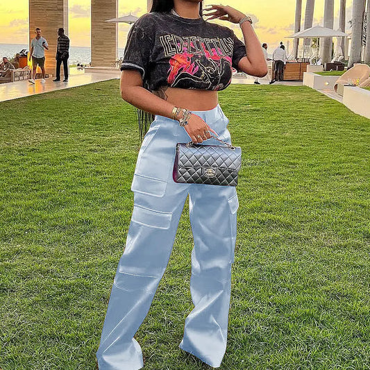 Spoken Dreams: High Waisted Pocket Loose Pants