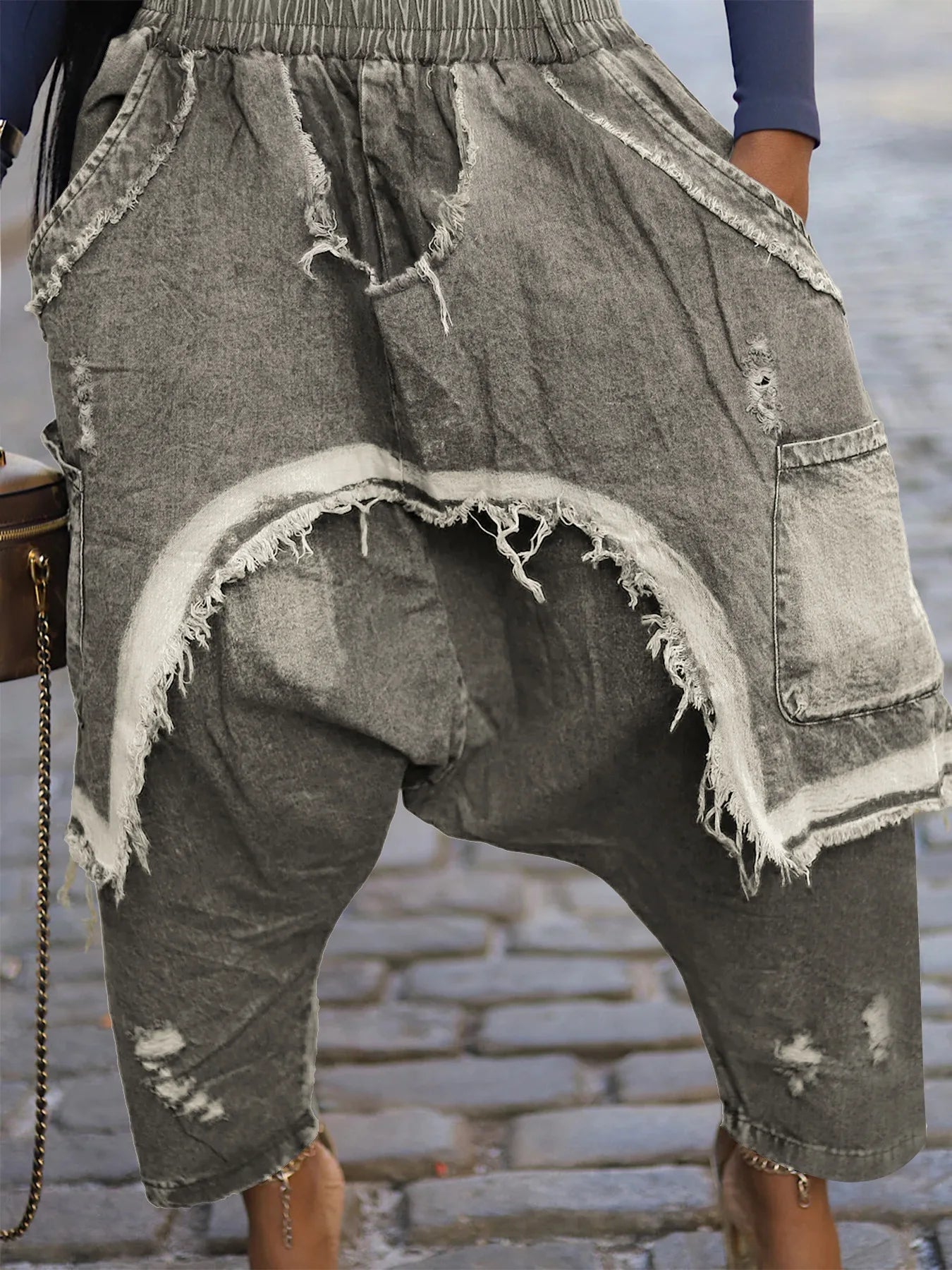 Spoken Dreams: Women's Harem Washed Denim Jeans