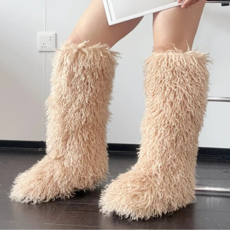 Spoken Dreams: Knee High Wool Snow Boots