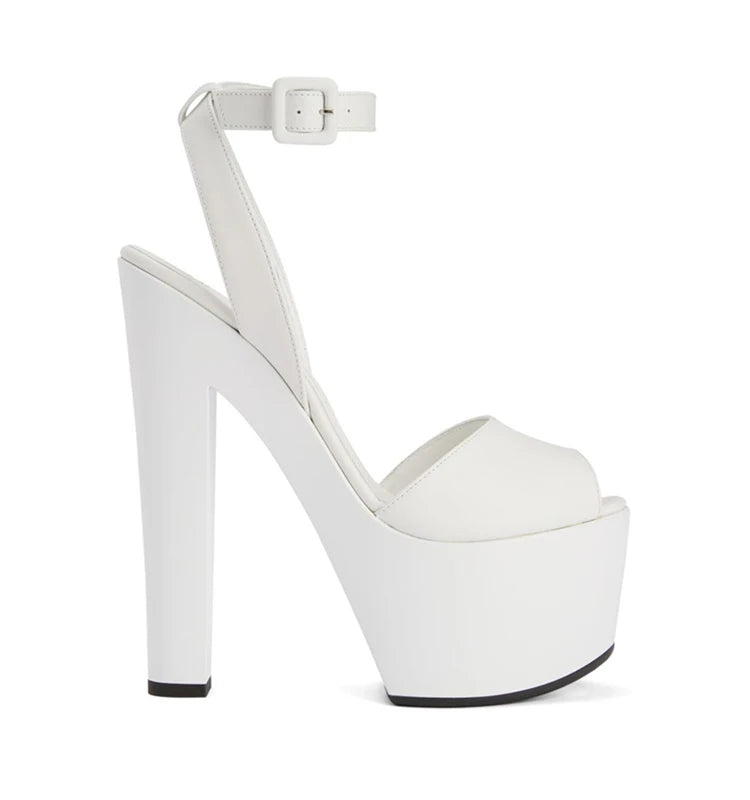 Fashion Velvet Platform Block Heel Sandals Back Cross  Strap Buckle Super High Heels Mixed Colors Woman Peep Toe Party Shoes